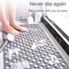 Suction Cups Shower Stall Mat Anti Slip Drainage Holes Bathtub Floor Mats Machine Washable Antibacterial Resistant Bathroom Mat