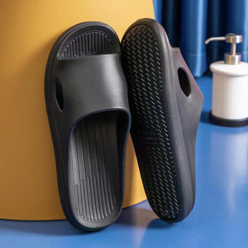 Summer popular step on shit feeling EVA thick-soled slippers women wear at home silent non-slip wear-resistant cool slippers men