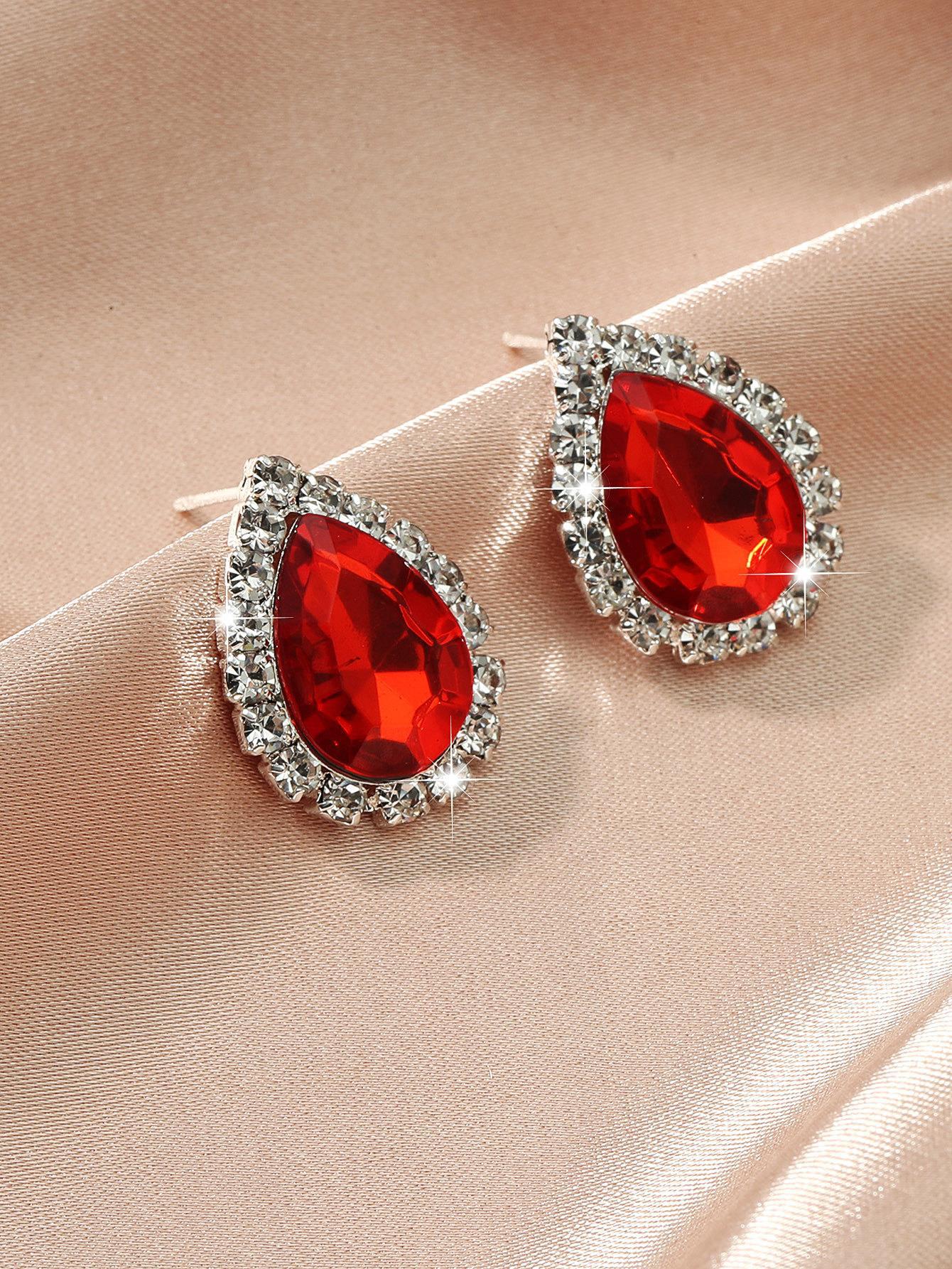 

Популярные серьги в форме капли, персонализированные и универсальные серьги красный