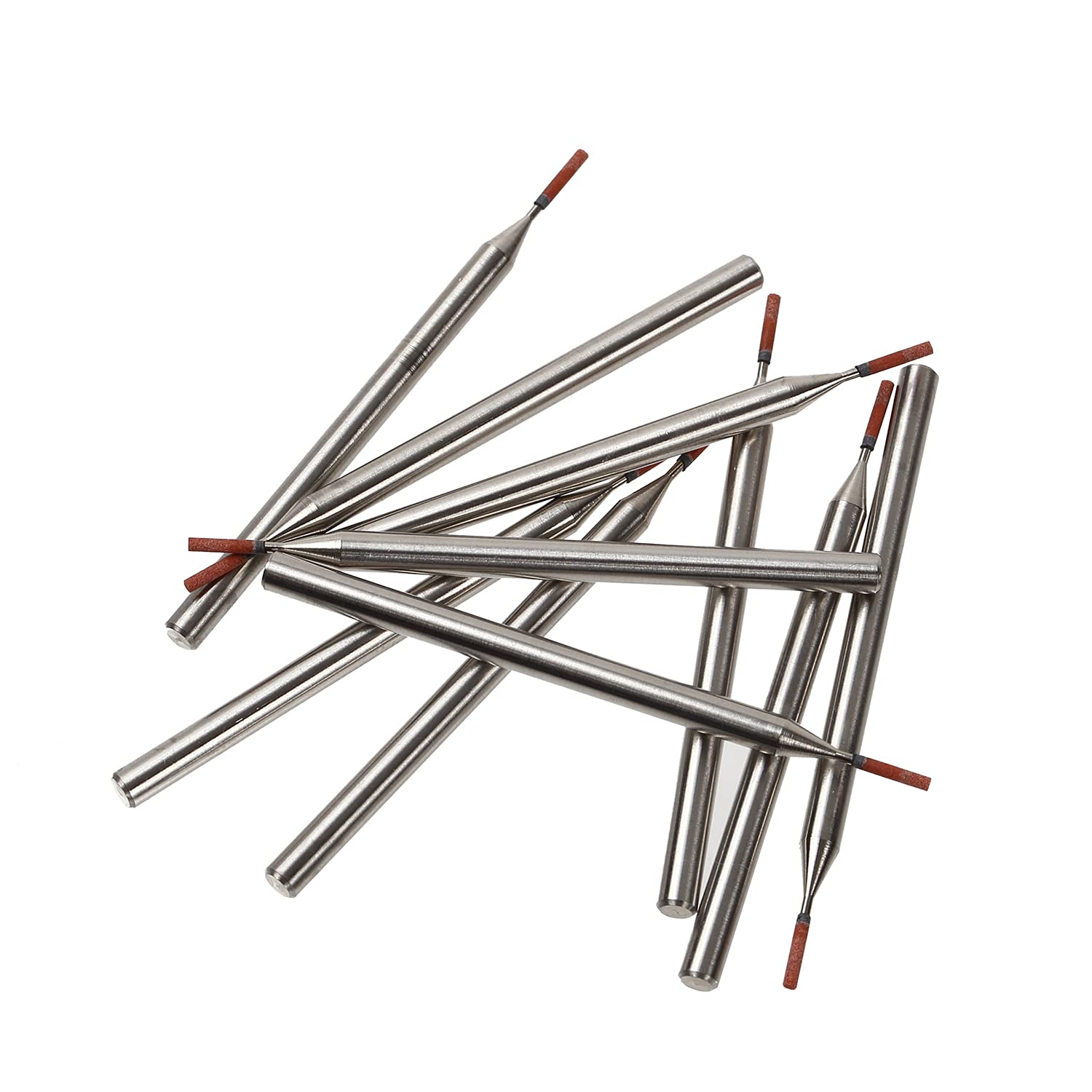 

Vitrified shafted whetstone WA 10 pieces polishing grinding tip tool cylindrical Monopa! (#320 1×5×3 type)