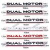 ABS SpaceX Dual Motor Sticker Fender Side Decal For Tesla Model Y S 3 X Letters Space Logo Rear Emblem Badge Trunk Accessories