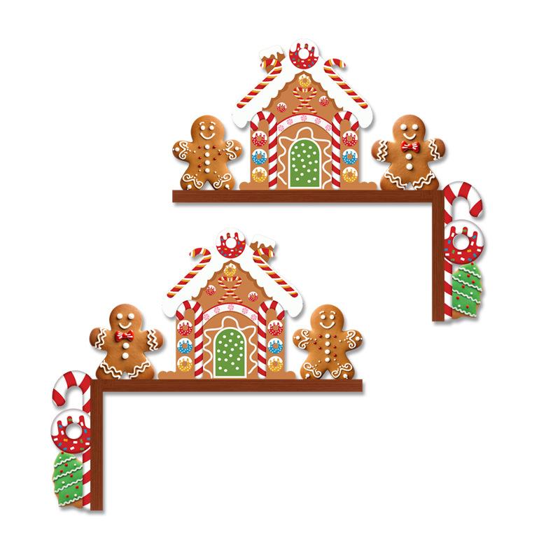 

Christmas Gingerbread Man Wooden Door Frame Decoration Merry Christmas Decor For Home 2026 Navidad Xmas Ornament New Year 2026