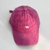 Chic Retro Pink Washed Cotton Duckbill Cap With Embroidery Perfect For Spring And Summer Outdoor Activities
