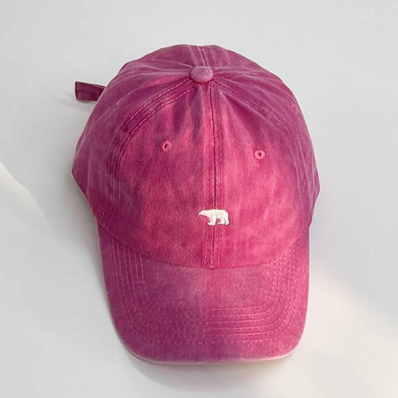 Chic Retro Pink Washed Cotton Duckbill Cap With Embroidery Perfect For Spring And Summer Outdoor Activities