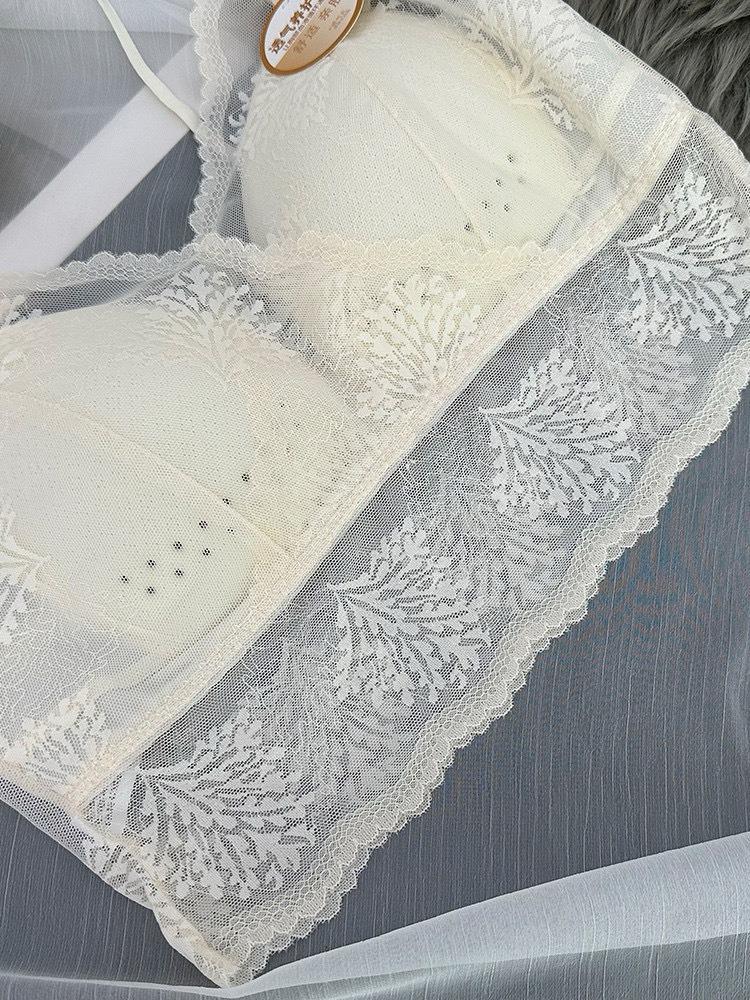 French Seamless Luxury Lace Camisole & Bra with Side Support