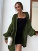 2025 Autumn/Winter Fashion Plus Size Batwing Sleeve Knitted Cardigan Sweater