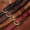 Retro Washed Top Layer Cowhide Belt Men's Genuine Leather Pin Buckle Casual Denim Men's Belt
