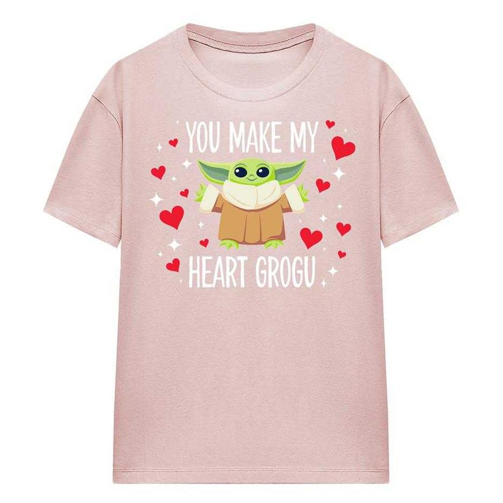 Star Wars Womens/Ladies You Make My Heart Grogu T-Shirt