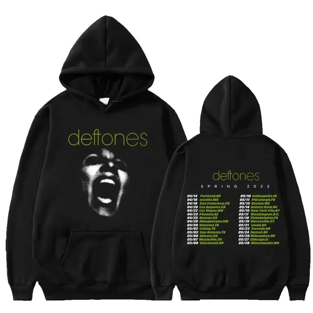 New Deftones Fashion Prevalent Print Hooded Women Plus Size Hoodies Retro Punk Sweatshirt  Personality Streetwear