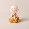Zen Car Decor: Set of Four Shaking Head Monk Ornaments for Interior Decoration