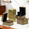 Modern Square Embossed Design Jewelry Storage Box for Necklaces Bracelets Brocade Cloth Luxury Gift Elegant Packaging Box