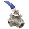 Jucheng 304 Stainless Steel Manual 3-Way Ball Valve