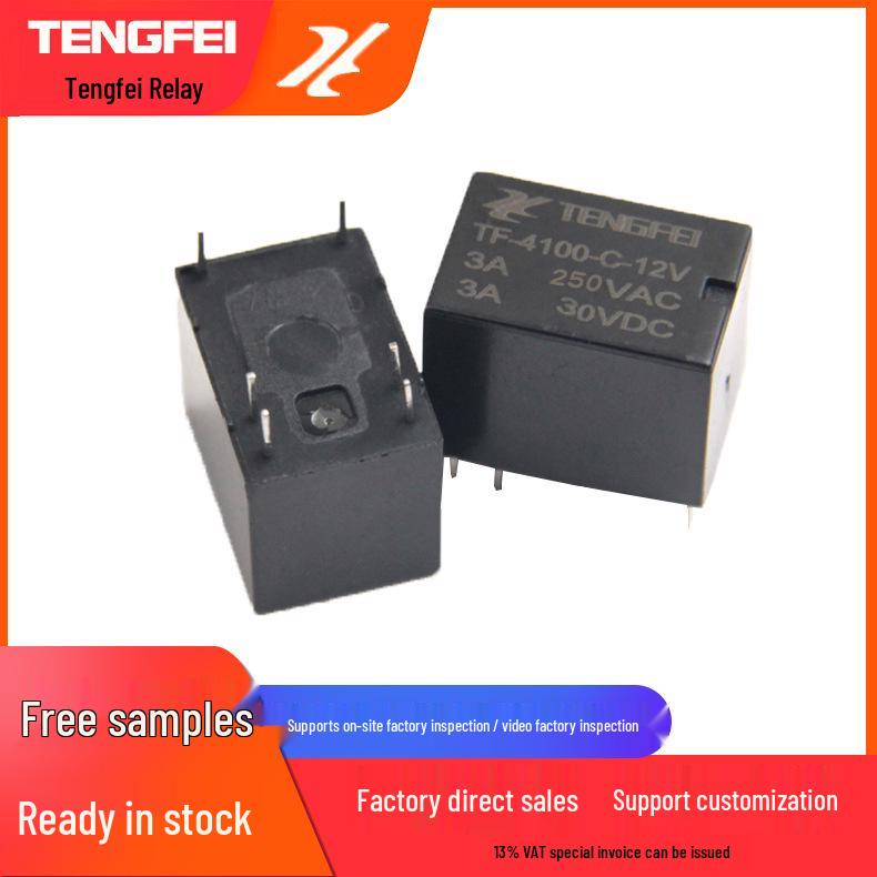 6-Pin Miniature Relay 3A, 220V Signal, TF4100F-DC24V, 3V/5V/9V/12V