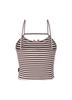ANOTHER A Striped Ribbon Sleeveless [Brown]