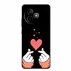 Black Silicone Case For Redmi K80 Ultra Case Cartoon Cat Soft Back Cover For Xiaomi Poco M6 4G Poco F6 5G Redmi 13 Phone Case