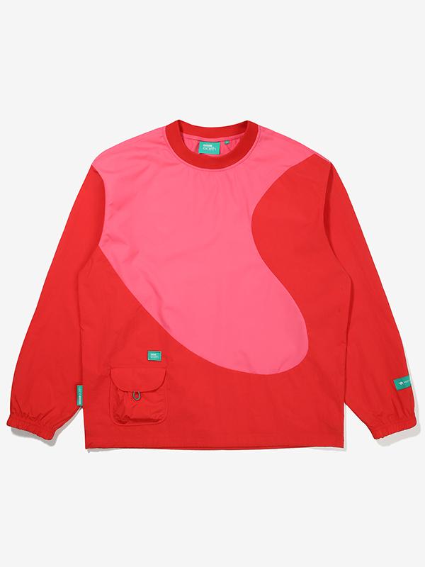 BBC EARTH Lightweight Woven Earth Sweatshirt_Red