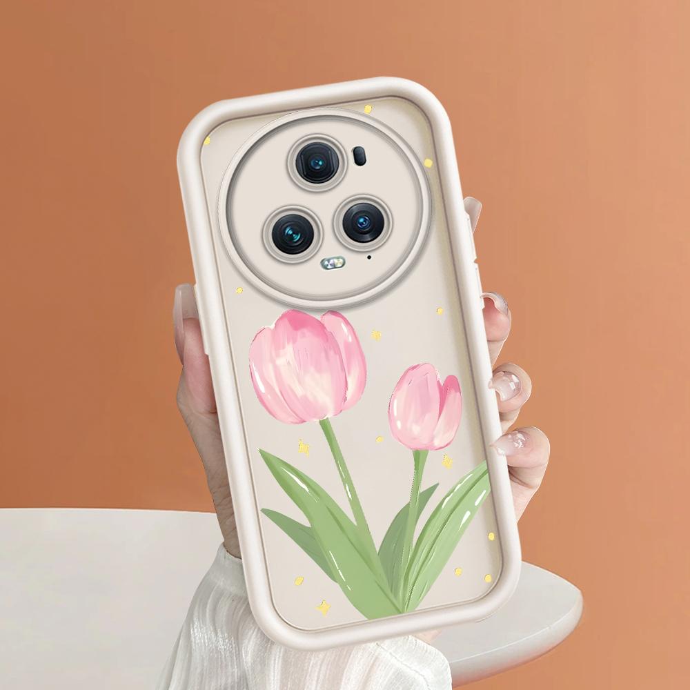 Soft Silicone Square Ladder Printing Pattern Phone Casing Full Cover Camera Shockproof Protection Rubber Case for Huawei Honor