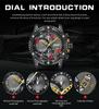 MEGIR 2130 Men Watches Luxury Brand Quartz Wristwatch Waterproof Leather Sports Watch Casual Chronograph Watches Reloj Hombre