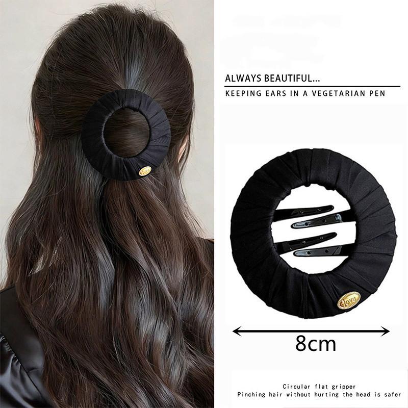 New Safe Flat Round Gripper Clip Cute Hair Claws Women Girls Hairpins Hairclip Barrettes Accessories Headdress Headwear Ornament