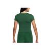 Nike Fitted Round Neck Yoga Short Sleeve Pullover Logo T-Shirt Women Tops Green HF8820-341