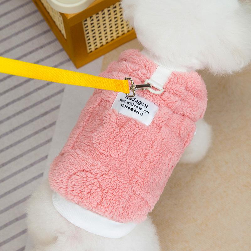 Pet Cat Small Dog Teddy Dog Clothes Spring Autumn and Winter Thermal Vest Fleece Jacket