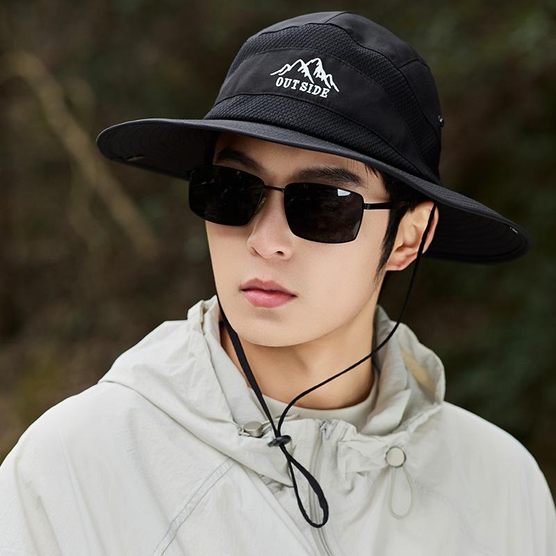 Summer New Hat Men's Sunshade Sun Hat Outdoor Travel Breathable Mountaineering Hat Hiking Bucket Hat