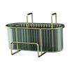 Sink Drain Dish Rack Storage Holder Over Organizer , Aureate dark green