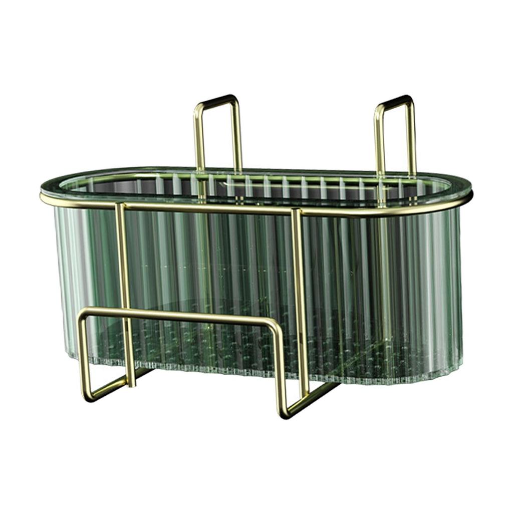 Sink Drain Dish Rack Storage Holder Over Organizer , Aureate dark green