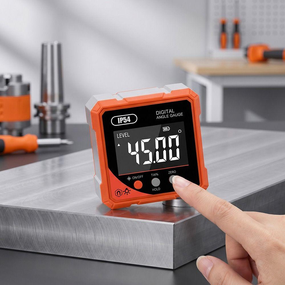 With Dual Laser Digital Angle Meter 4x90° Level Box Electronic Level Inclinometer Carpenter Tools