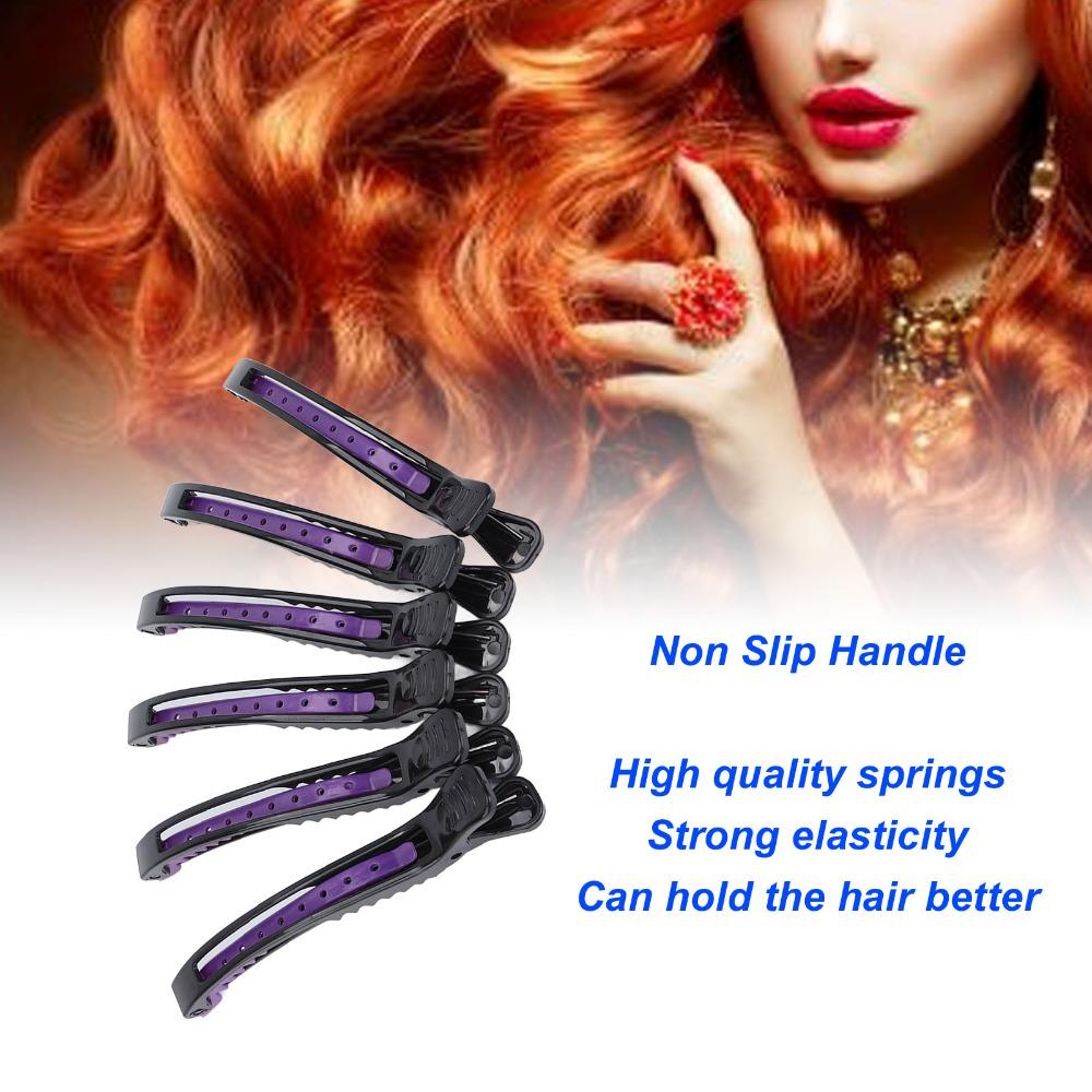 6 PCS Non Slip Professional Hair Clip Portable Design Salon Hair Clip Hair Clamp Home Salon
