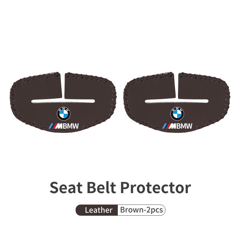 HKUG1 Car Seat Belt Buckle Clip Protector Leather Anti-Scratch Cover For BMW M 1 3 4 5 6 7 Series M3 M6 F01 F02E34 E36 E70 F10 X6 X1
