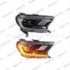Ford RANGER T7 T8 Everest Headlight Assembly: Mustang Style LED DRL Turn Signal Xenon Light.