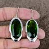 Peridot Gemstone Handmade 925 Sterling Silver Jewelry Earring 2.05" KKG-636