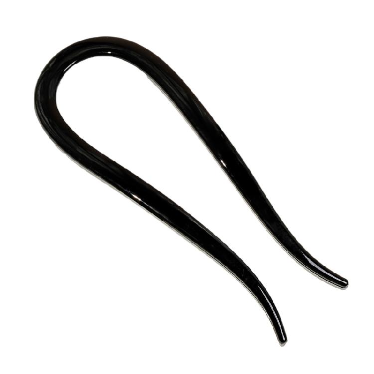 Goat Horn U Shape Hair Comb For Buns Twists Braids Resin Hairpin Updos Hair Holder Hairpin for Women Everyday Wear