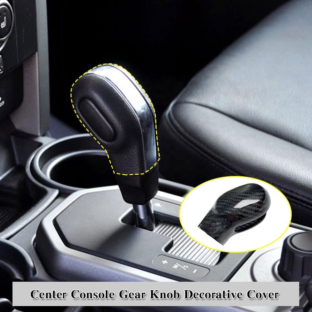 Center Console Carbon Fiber Gear Shift Knob Cover for Land Rover Discovery 3 Discovery 4 2004-2012 Auto Interior Accessories