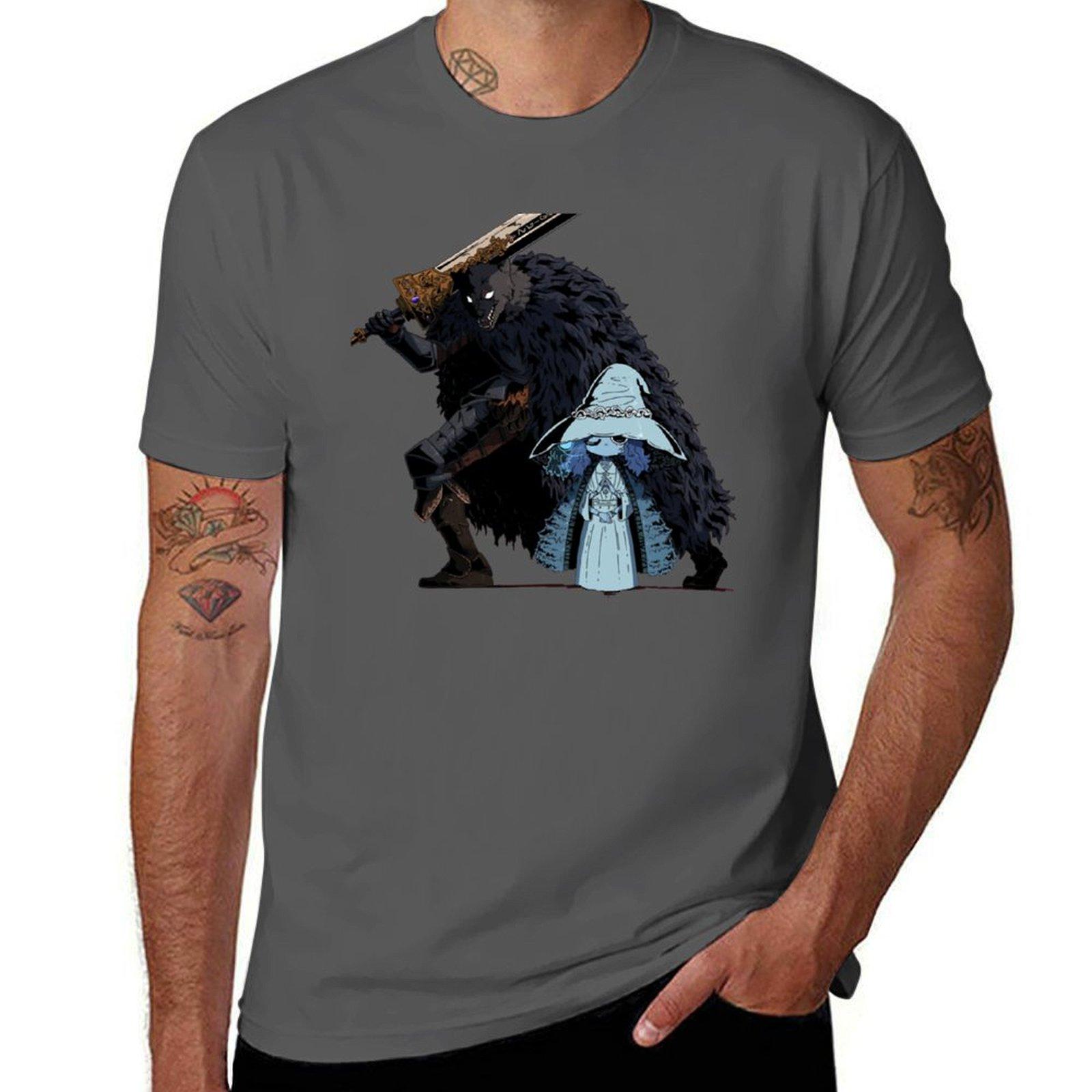 

t custom Cute summer t Wolf The Blaidd Half Ranni shirt man print And Witch shirt T-Shirt The 4XL