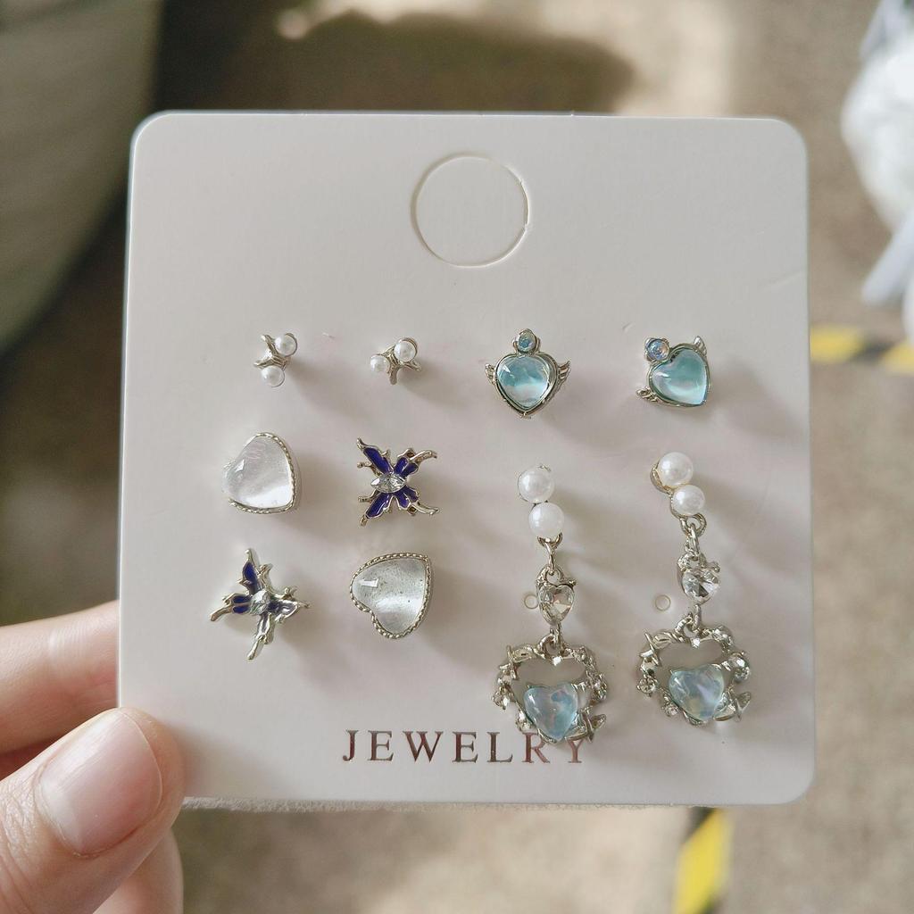 "Charming Silver Needle Butterfly Earrings - Delicate, Exquisite, and Fresh Design"