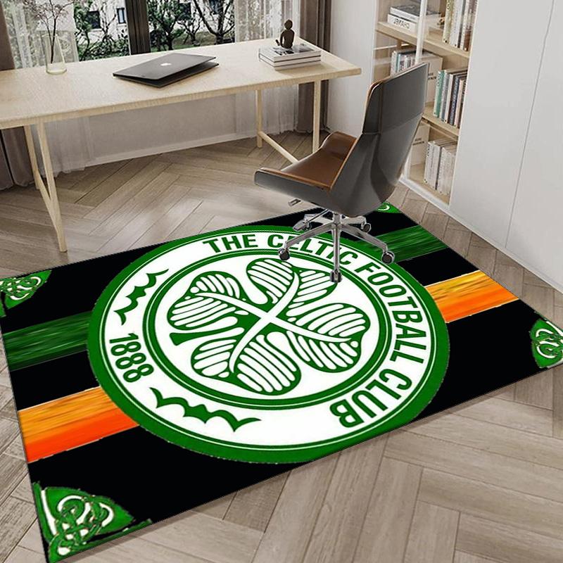 Celtic Football Club Crest Carpet, Chair Rug,Rug for Office Bedroom living rooms, Doormat decor Fan Gift Christmas Gift