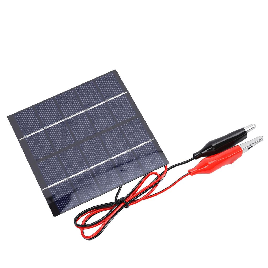 Small Solar Panel with Wire Clip 1.5W Polycrystalline Silicon Portable Solar Panel Charger for DIY Electric Toy Light