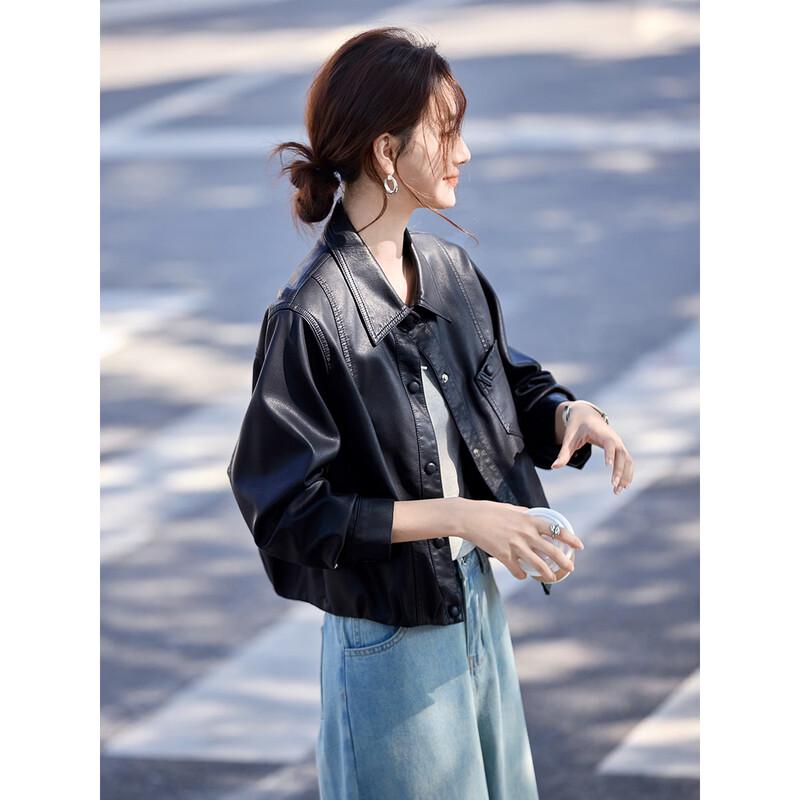 Women's Retro Faux Leather Biker Jacket