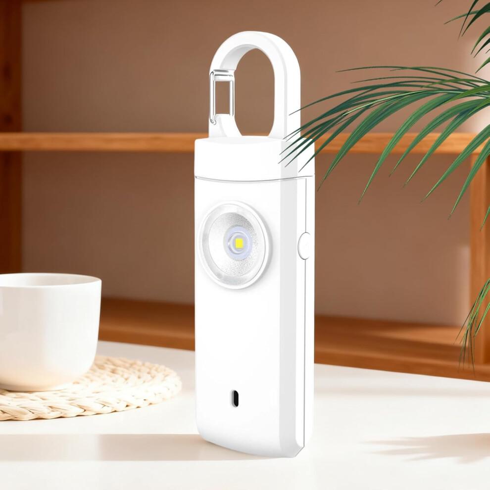 Alarm Compact Size 9.9x2.9x1.6 Cm With Loud Siren Security Horn, White Color, MultiPurpose For Commuting And Travel