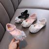 Dziecięce Skórzane Buty Wiosna Jesień Kokarda Eleganckie Dziewczęce Buty Księżniczki z Kokardą Moda Codzienne Płaskie Dziecięce Niskie Antypoślizgowe