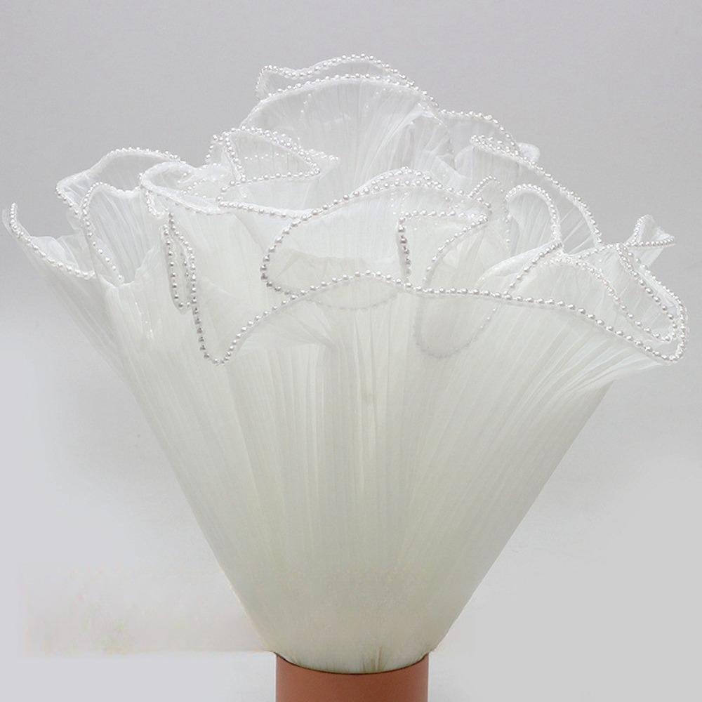 Multiple Color Bouquet Roll 4m Packaging Lace Paper Flower Wrapping Mesh Yarn  For Wedding Party