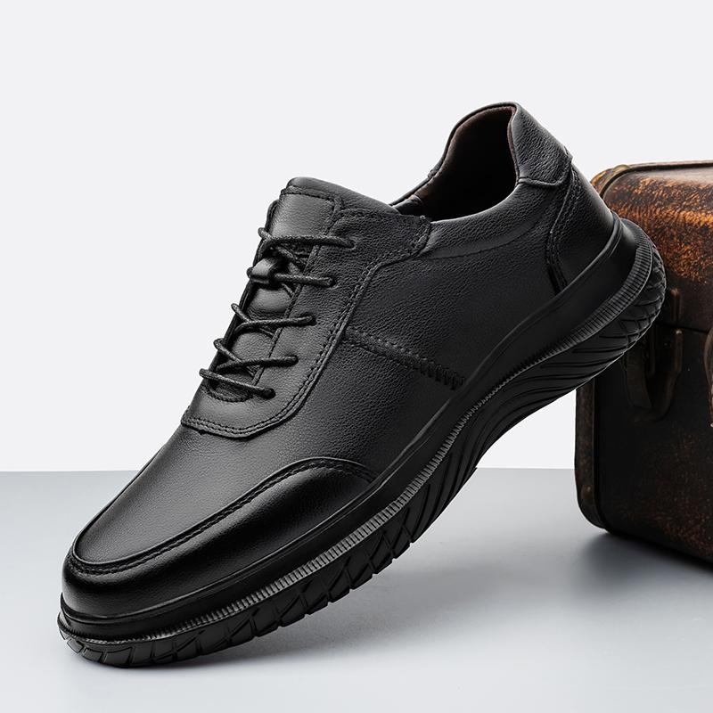 Fashion Man Genuine Leather Men's Walking Shoes New Male Casual Shoes Lace-Up Breathable Skate Shoes Men Luxury Brand High Top Sneakers