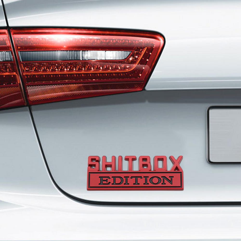 3D Big Size SHITBOX Edition Emblem ABS Car Badge Car Tail Trunk Side Body Stickers Vehicle Sticker Decal For Cars Trucks S
