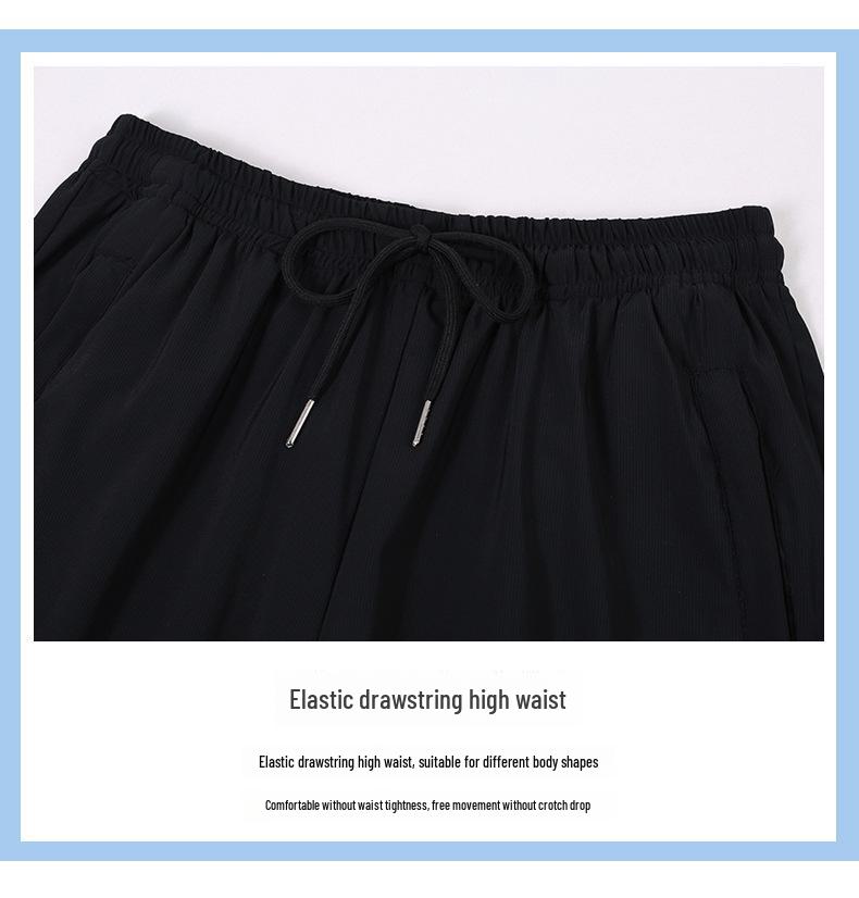 Traje Deportivo de Seda de Hielo de Secado Rápido para Mujer para Verano - Top de Manga Corta y Pantalones Cortos para Tenis de Mesa, Running, Entrenamiento de Bádminton y Fitness.