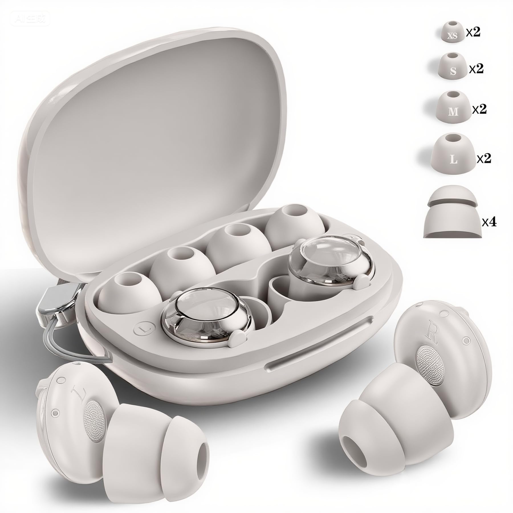 

Новые беруши для полной регулировки шума, помощь для сна, идеально подходят для живых выступлений и унисекс, набор из и L белого цвета [издание 2025 года] Сон, звукоизоляция, белый