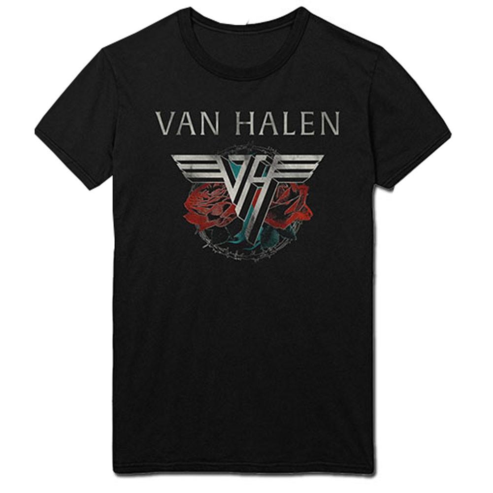 Men s Van Halen 84 Tour (Back Print) Slim Fit T-shirt Small Black L