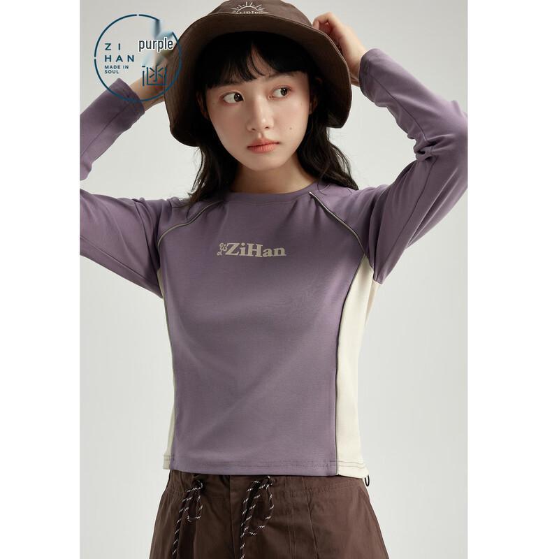 ZIHAN Women s Color-block Print Long Sleeve T-shirt XL