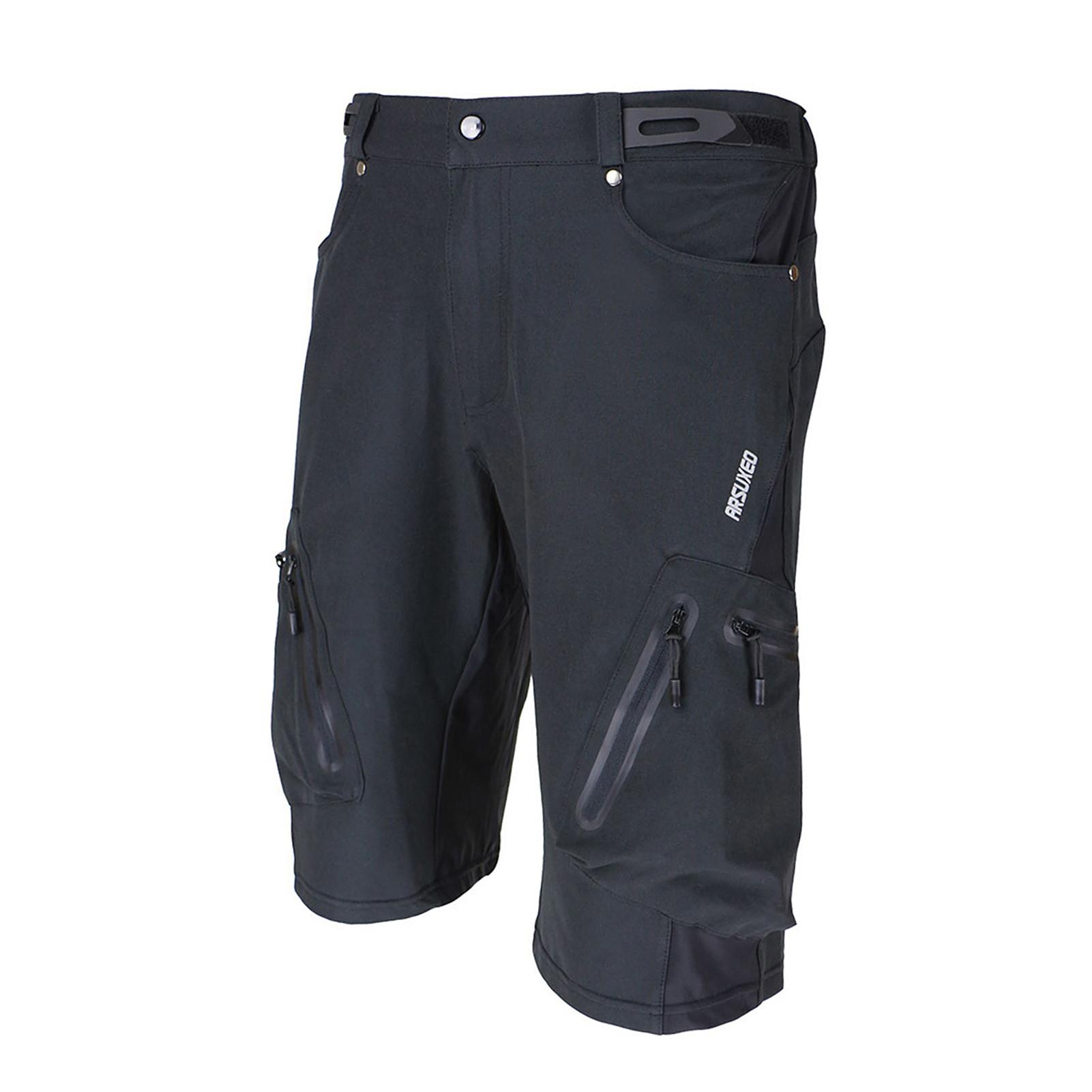 Lixada Baggy Shorts Radfahren Bike Hose Atmungsaktive Sport Shorts mit lockerer Passform M schwarz